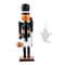 Glitzhome® 18.5"H Halloween Wooden Pumpkin Nutcracker with Ghost Ornament